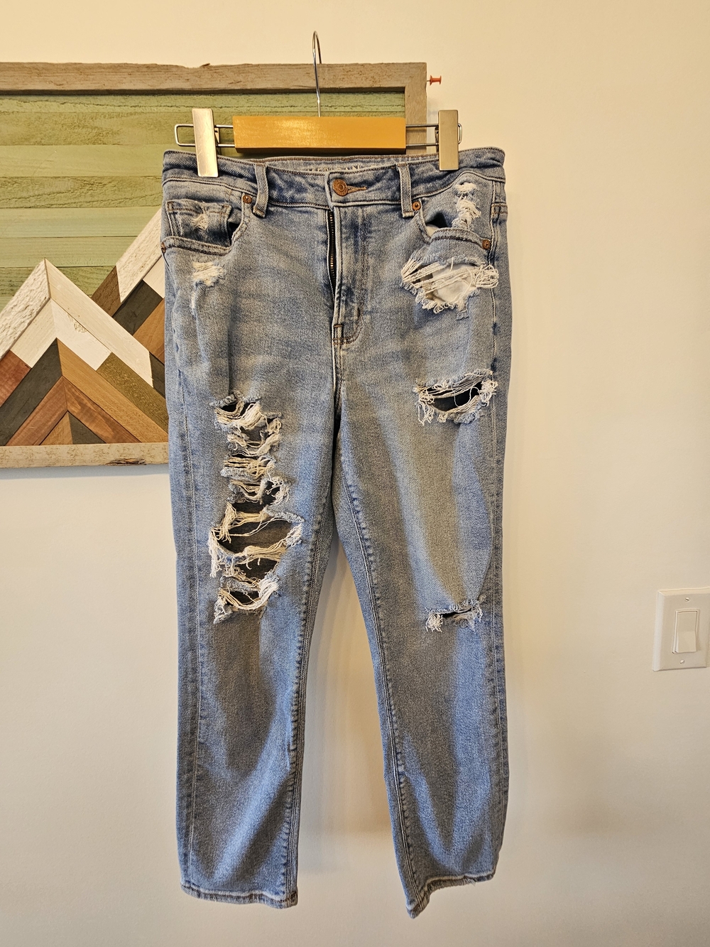 American Eagle Outfitters Distressed Mom Jeans